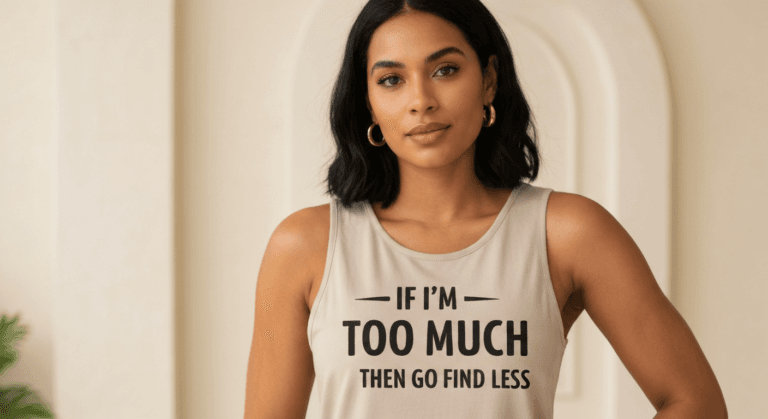 The High-Agency Blueprint: Analyzing the Strong Confidence ‘If I’m Too Much’ Tank Top Stack