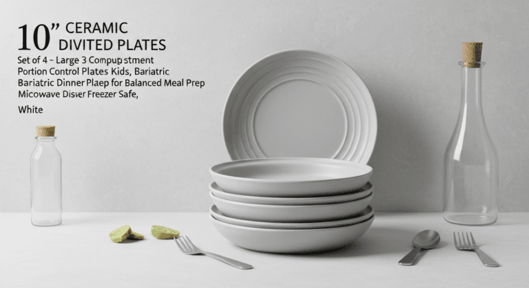 Best Ceramic Portion Control Plates: 10-Inch Divided Dinner Plates Review