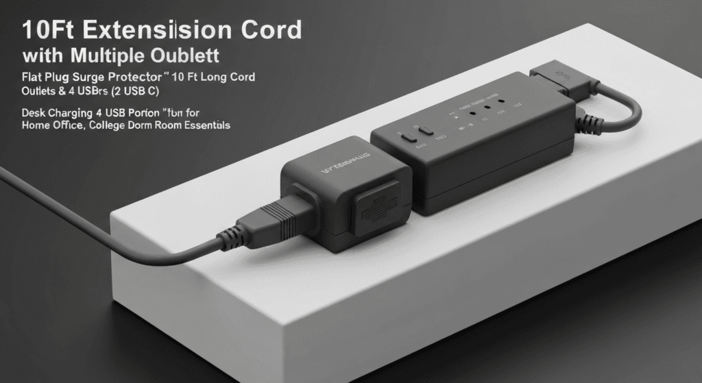 Stop Letting Fire Hazards Steal Your Peace: The 10Ft Flat Plug Power Strip Crackdown